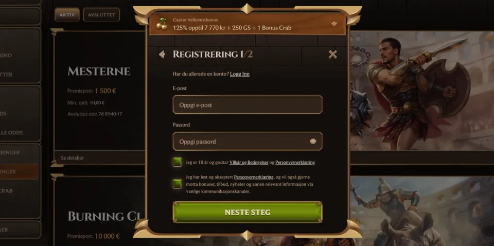 lanista casino norge registrering