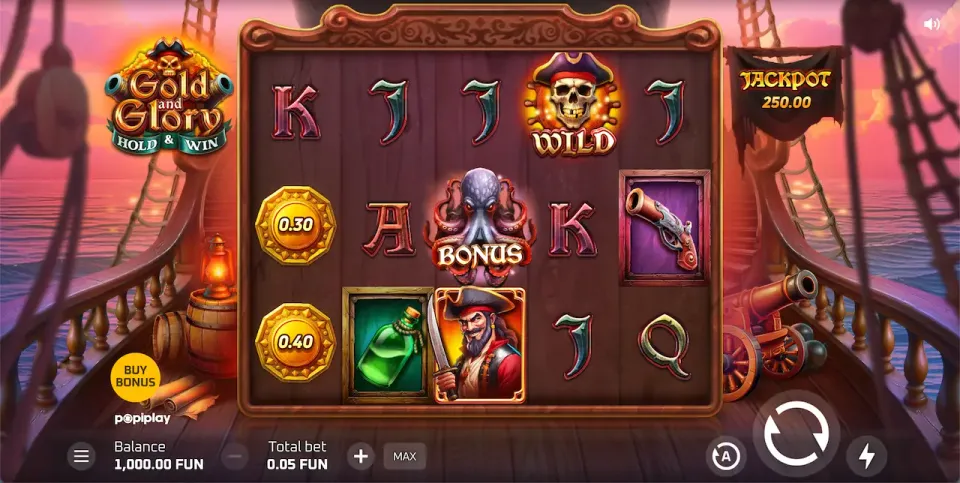 gold and glory hold and win slot