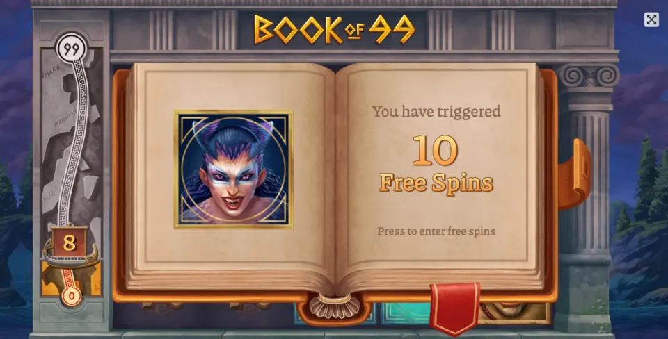 book of 99 automat freespins