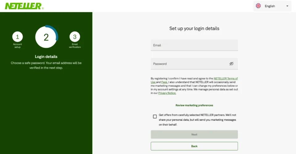 neteller registrering