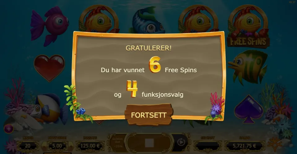 golden fish tank spilleautomat freespins