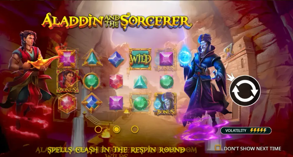 aladdin and the sorcerer slot