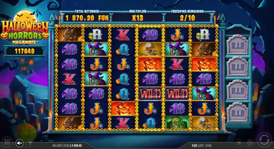 halloween horrors megaways freespins