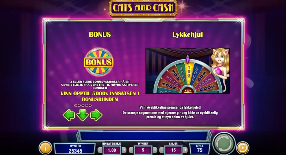 cats and cash spilleautomat bonus
