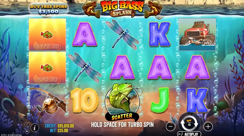 big bass splash spilleautomat oppsett