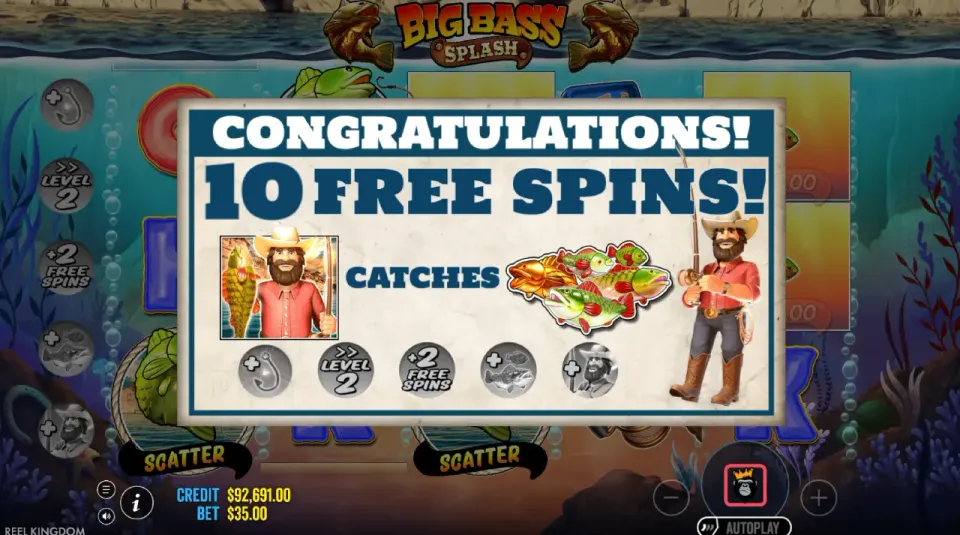 big bass splash spilleautomat freespins