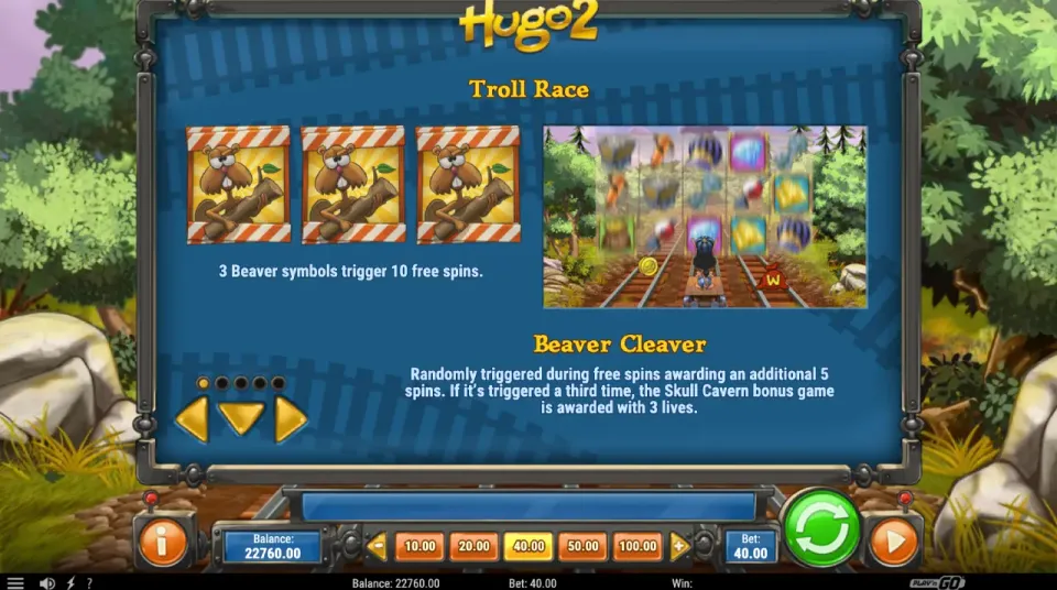 hugo 2 spilleautomat bonus