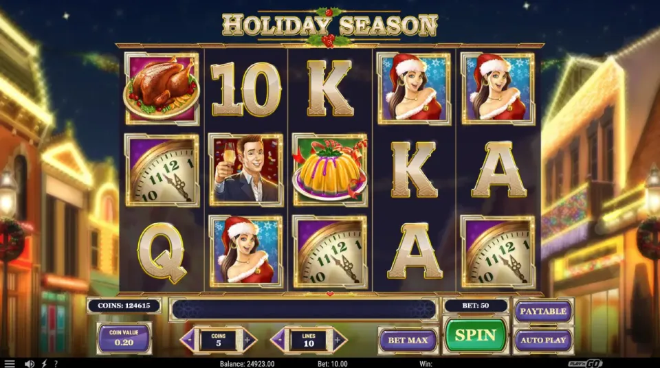 holiday season spilleautomat oppsett