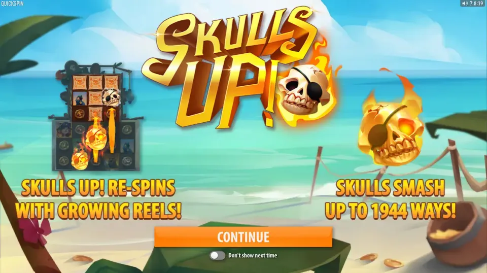 Skulls up slot