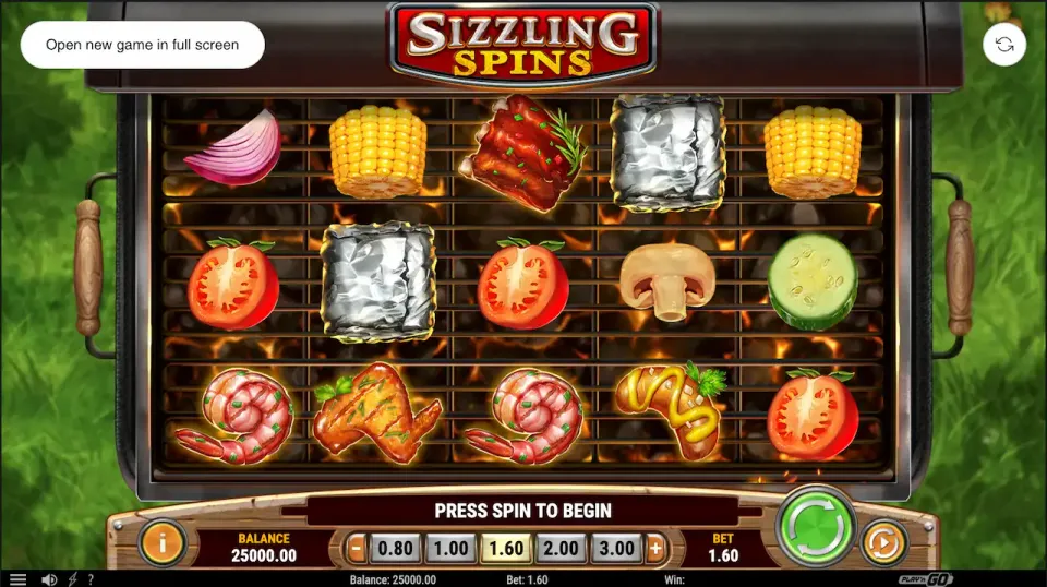 sizzling spins spilleautomat