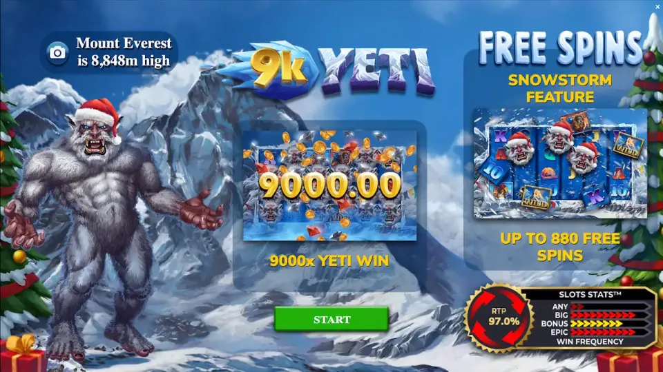 9k yeti slot