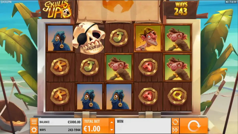skulls up spilleautomat