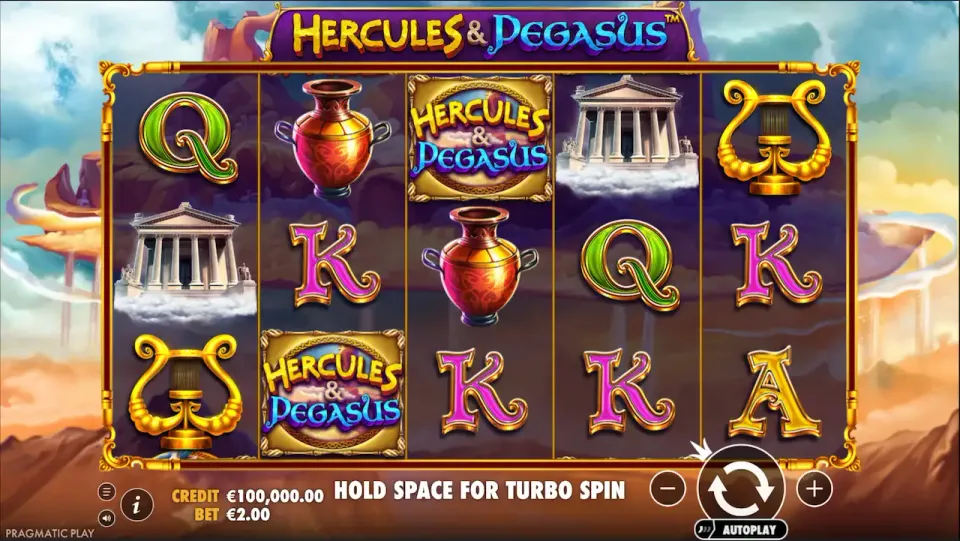 Hercules and pegasus spilleautomat