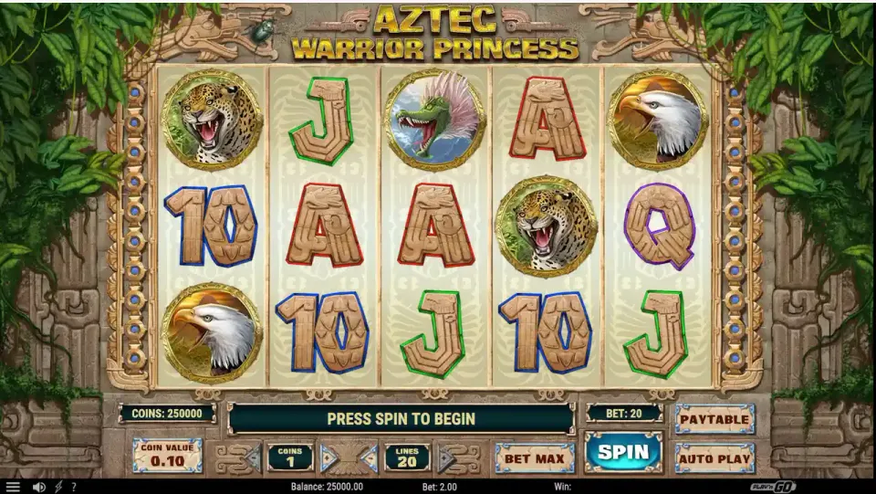 aztec warrior princess spilleautomat