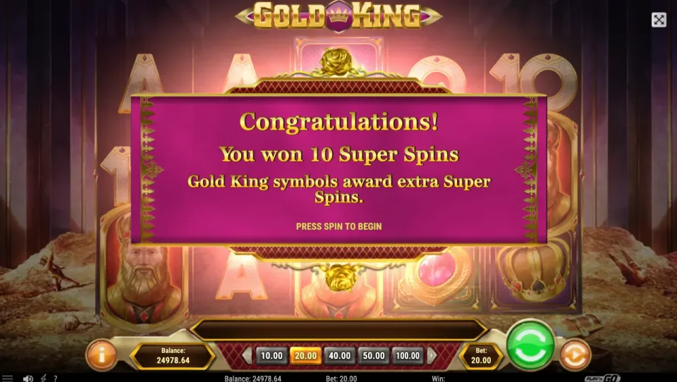 gold king automat super spins