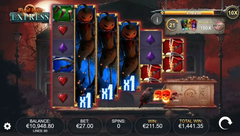 blood moon express freespins