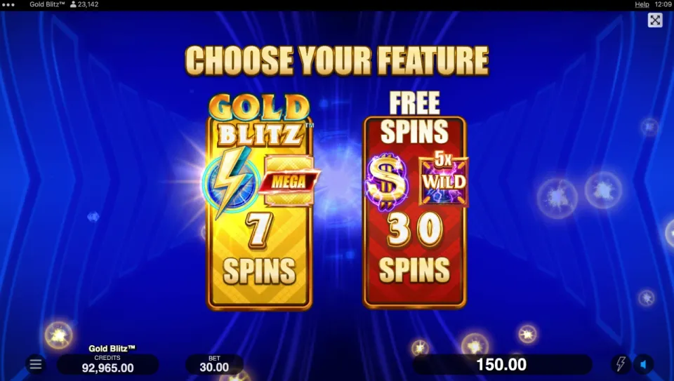 gold blitz spilleautomat bonus