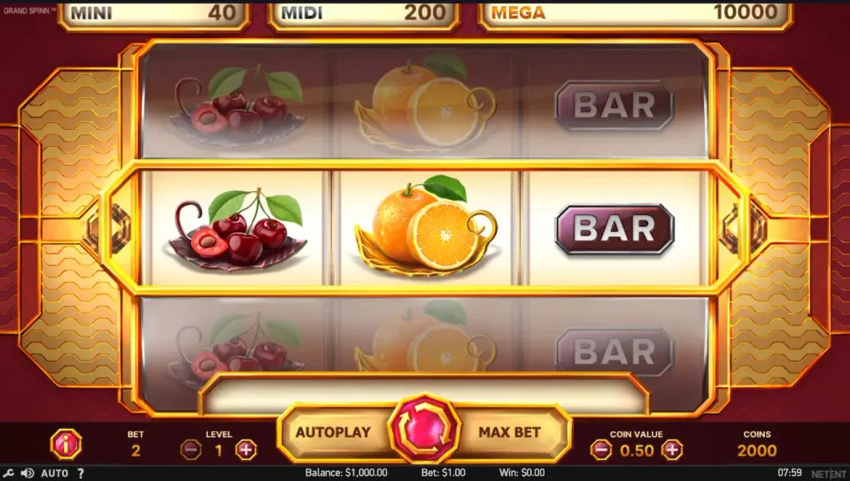 Grand spinn spilleautomat