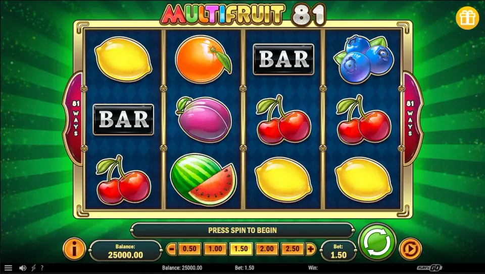 multifruit 81 spilleautomat