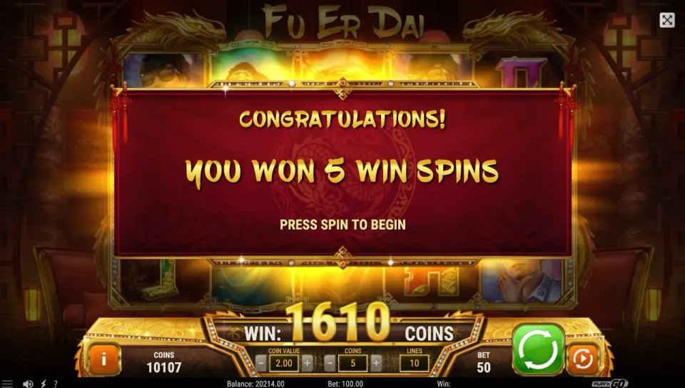 fu er dai automat win spins