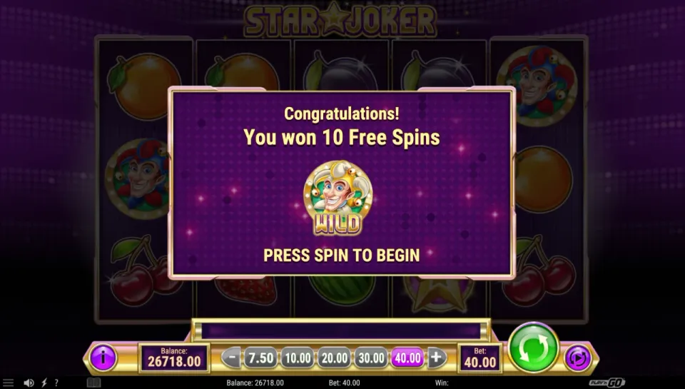 star joker spilleautomat freespins