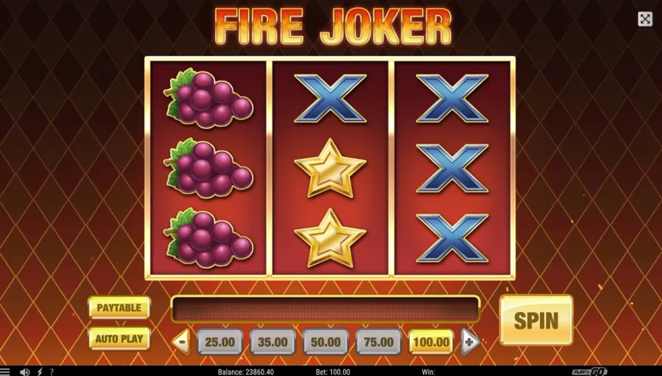fire joker spilleautomat oppsett