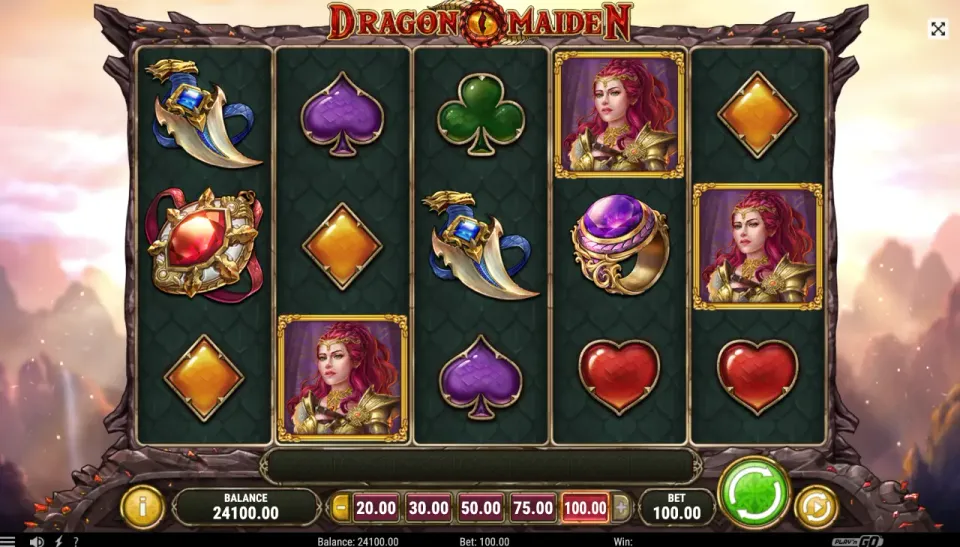 dragon maiden automat oppsett